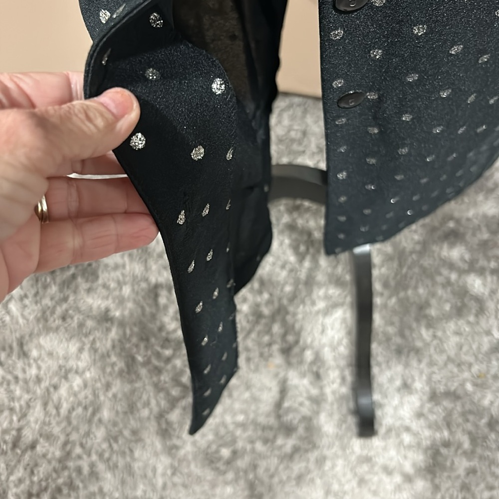 Jenny black with silver sparkling dots size XL. Vintage. - Picture 7 of 8